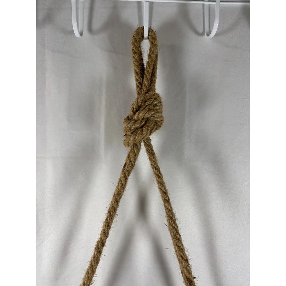 Hobby Lobby Rustic Gray Wood Hanging‎ Rope Wall Shelf 15.75in 1645340